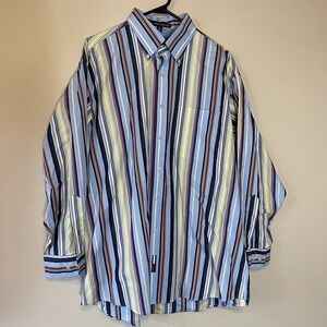 Vintage Men's Tommy Hilfiger Button Down Long Sleeve Shirt Size XL  17 32/33